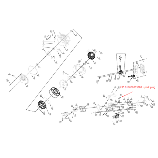 Generator Parts -Spark Plug, Stock#012020003300