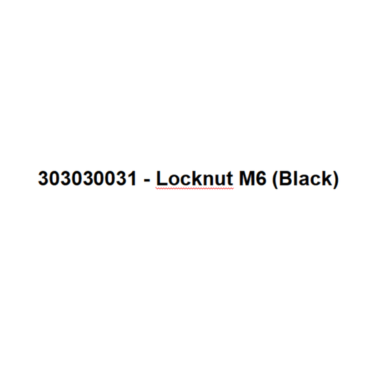 PowerSmart Lawn Mower Parts- Locknut M6 (Black)  -303030031