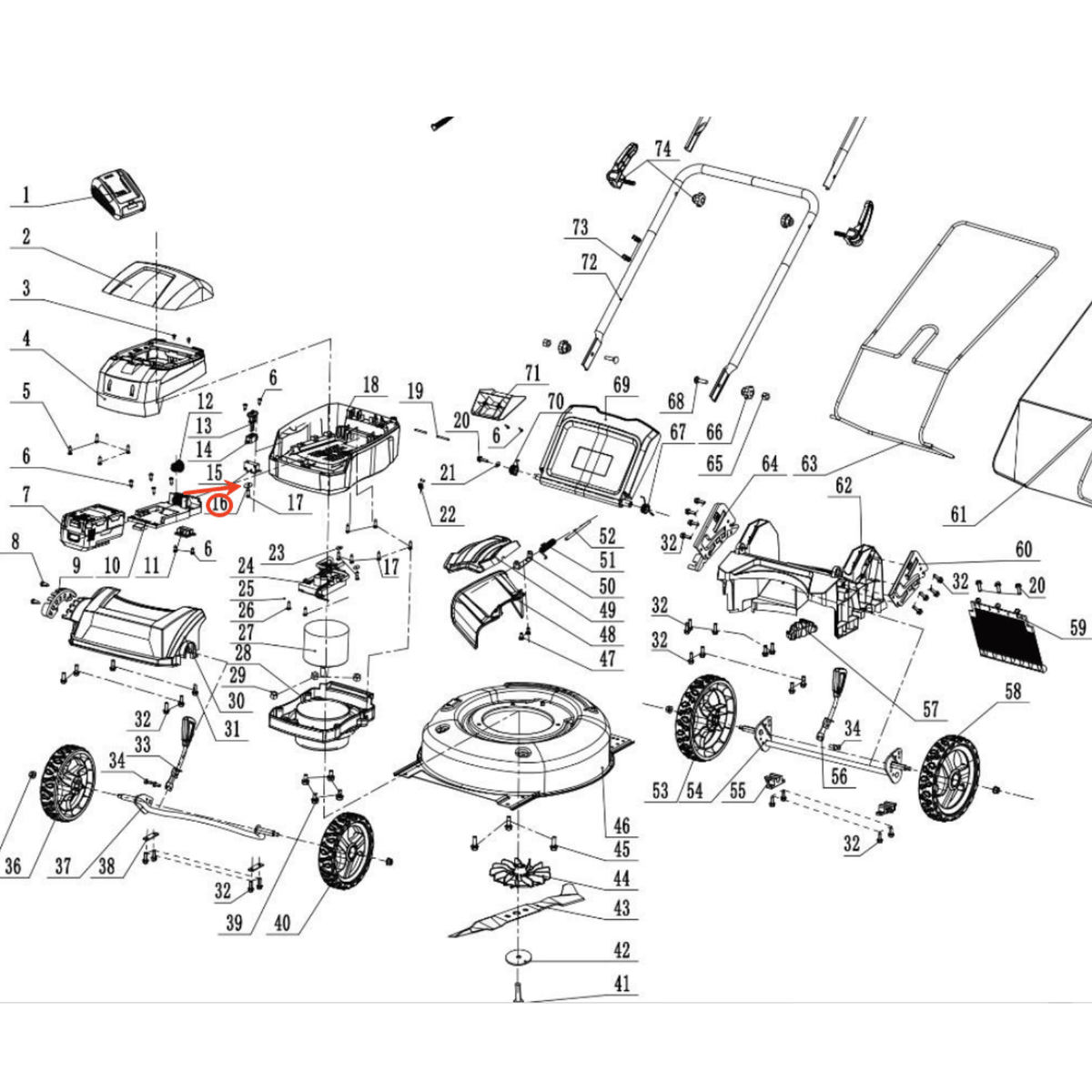 Lawn Mower Parts - Flat Washer M4, Stock#303042019