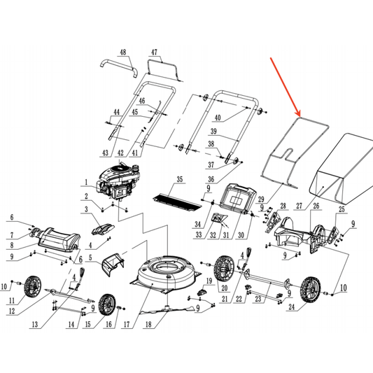 Lawn Mower Parts - Collector Holder, Stock#303081144A