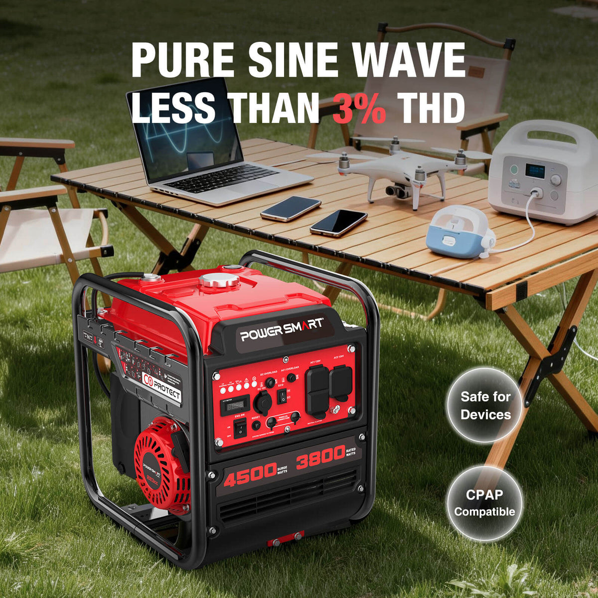 4500W Open Frame Inverter Generator w/ CO Alert DB5041C
