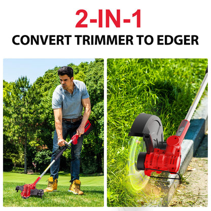 40V String Trimmer & Edger + 40V Leaf Blower Combo Kit with 4.0Ah Battery PS76500C