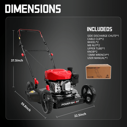 18'' 144cc Gas Push 2-in-1 Lawn Mower DB8618C