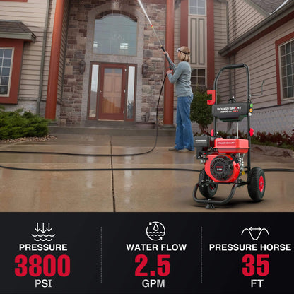 3800PSI 2.5GPM 212cc Gas Pressure Washer DL1038A