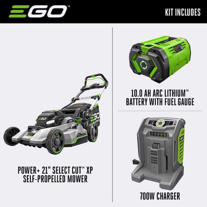 EGO Power+ LM2156SP 21" Select Cut Flagship Self Propelled Lawn Mower with 10.0AH Battery and 700W Charger