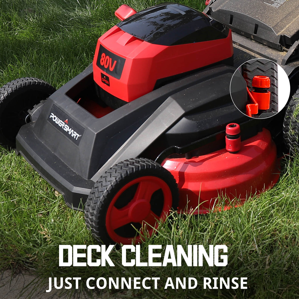 80V 26" Brushless Cordless Self-Propelled Lawn Mower w/ Battery & Charger PS76826