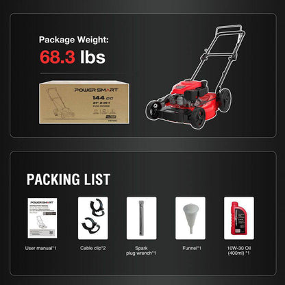 21'' 144cc Gas Push 2-in-1 Lawn Mower V8721C