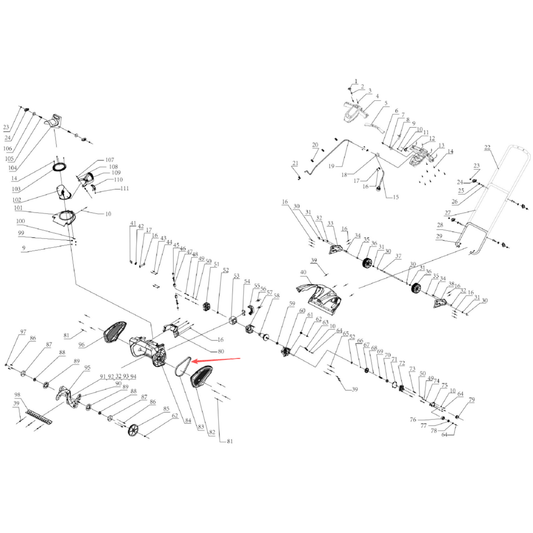 Snow Blower Parts - Auger Belt (5PJ660-670), Stock #302040024
