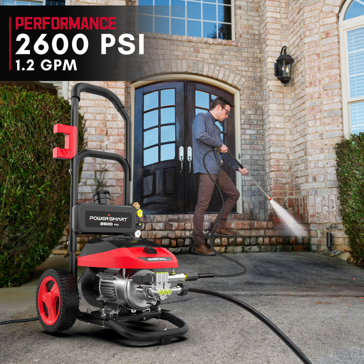 2600PSI 1.2GPM Electric Pressure Washer DB1002