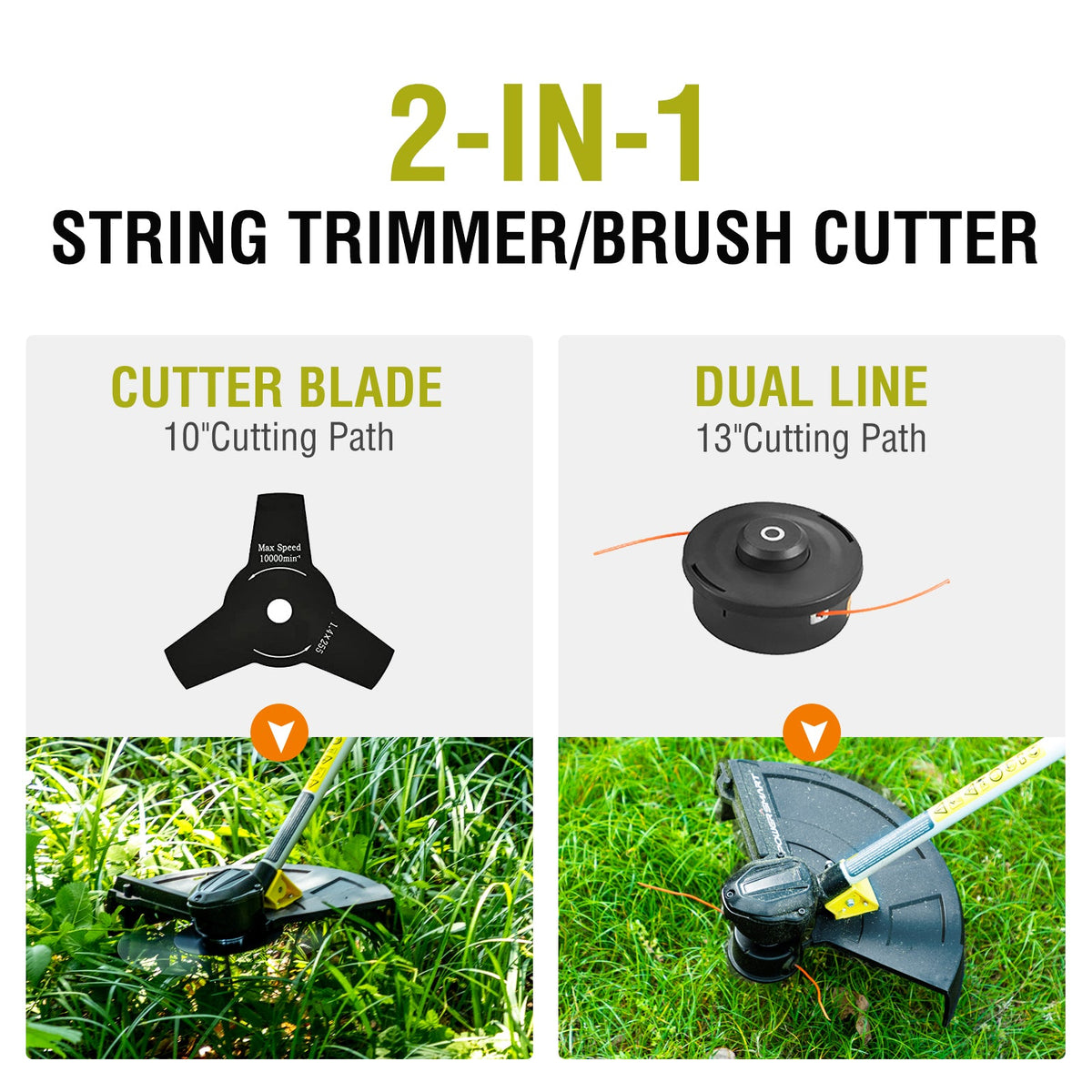 40V 13" Cordless Brush Cutter w/ Battery & Charger DB2501