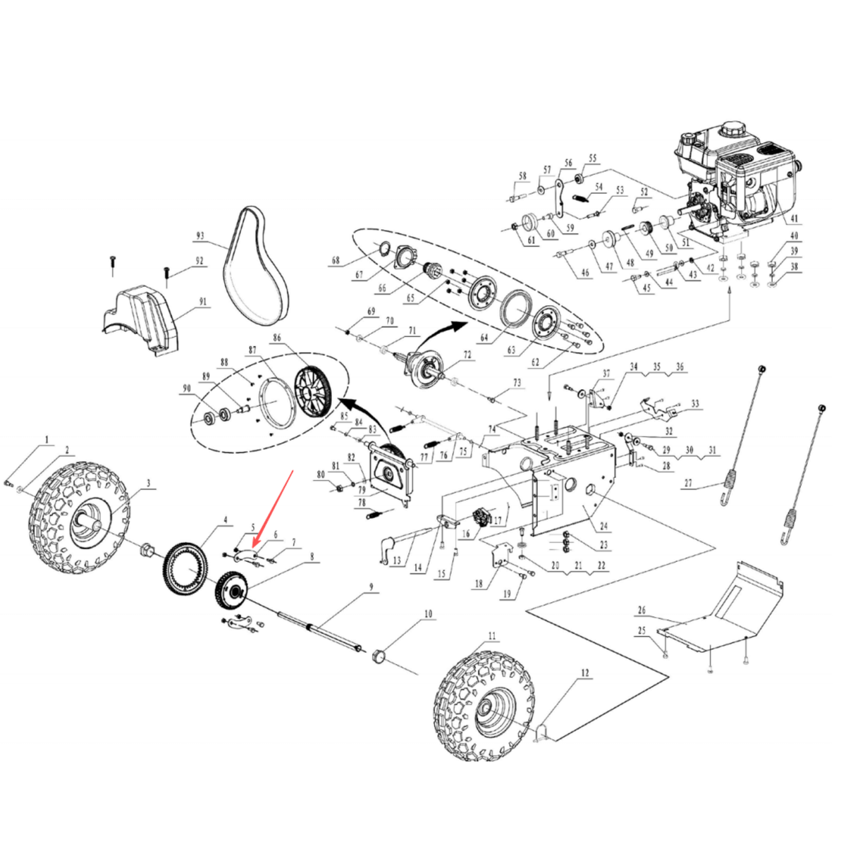 Snow Blower Parts - Pressing Plate,stock#302080019