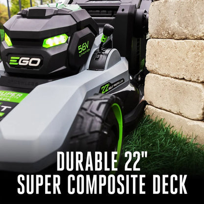 EGO Power+ LM2236SP 22'' Super Composite Mower with Select Cut™ System and Touch Drive Self-Propelled with 10Ah Battery and 700W Charger