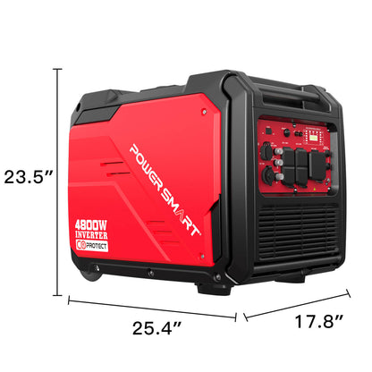 4800W Inverter Generator w/ Wheels Handle Kit & CO Alert HB5046C