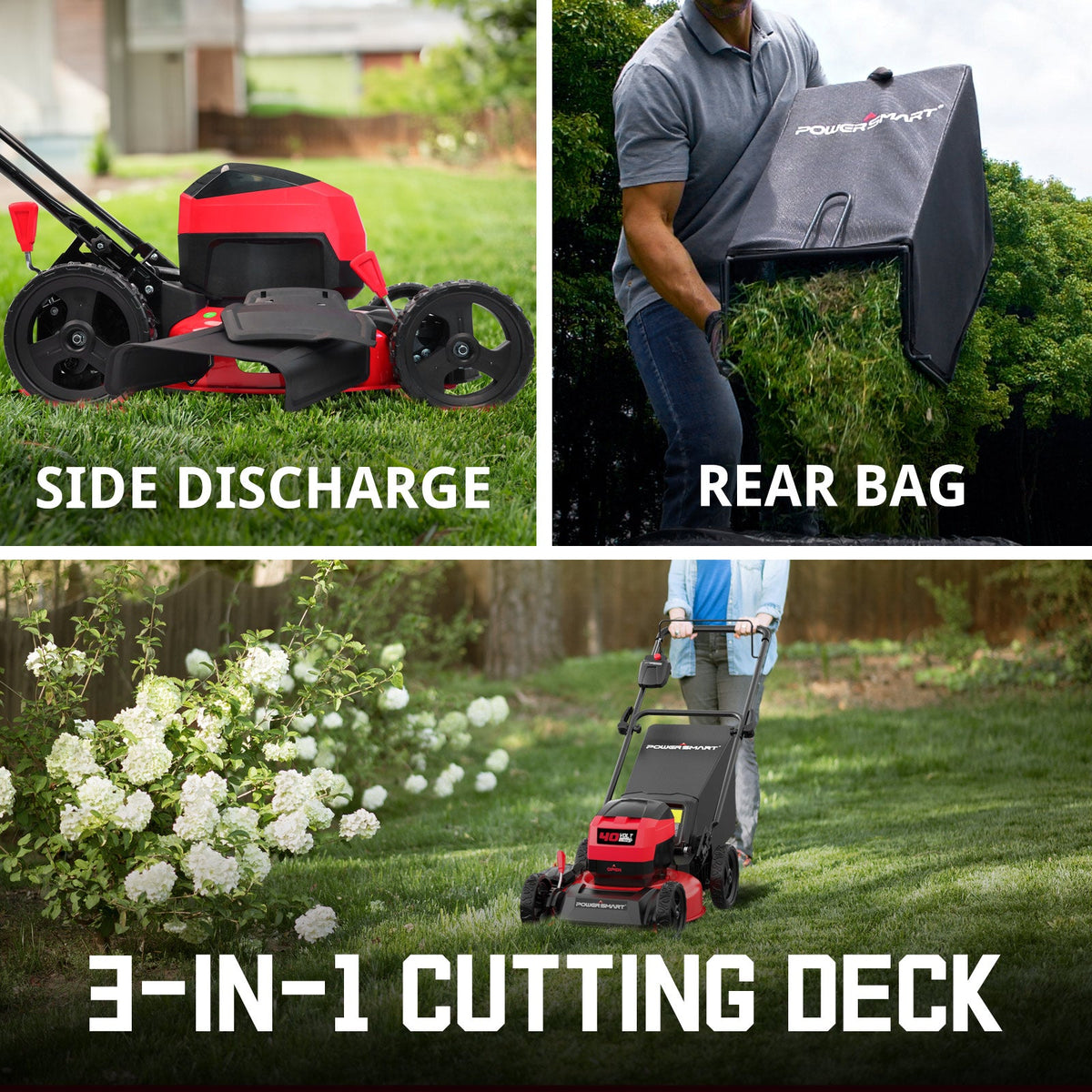 40V 17" Cordless Push Lawn Mower w/ 4.0Ah Battery & Charger MB2417A