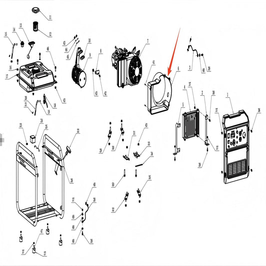 Generator Parts - Inverter Cover, Stock #026210000100