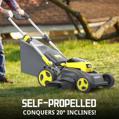 80V 26" Brushless Cordless Self-Propelled Lawn Mower w/ Battery & Charger PS76826